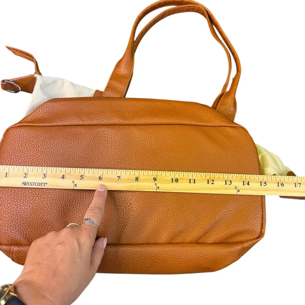 Graf Lantz Canvas & Leather Work + Travel‎ Bag | Cream Tan Carryall Crossbody